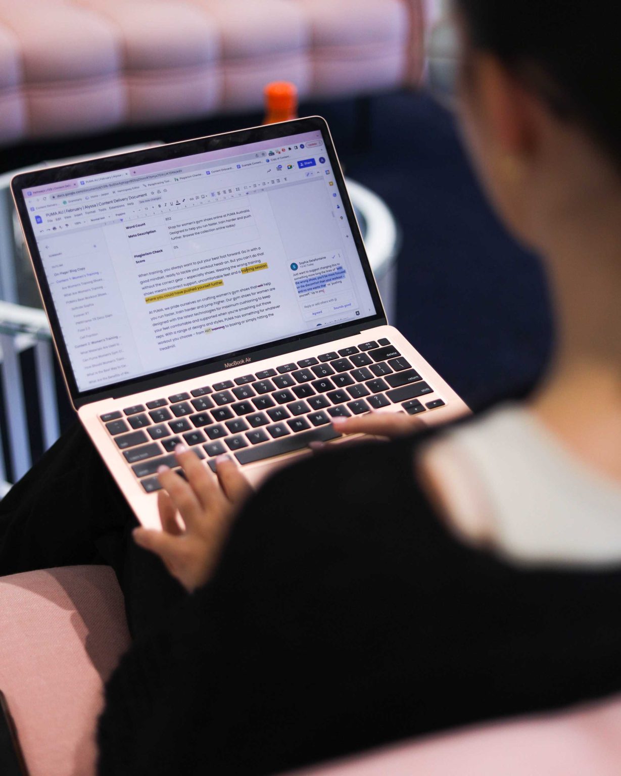Person Typing On Laptop